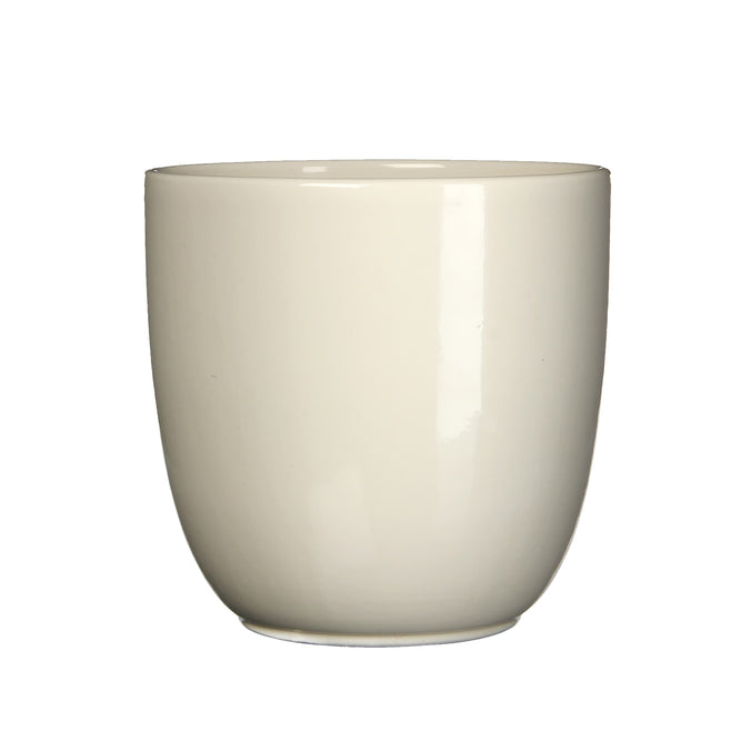28cm gloss cream indoor ceramic plant pot
