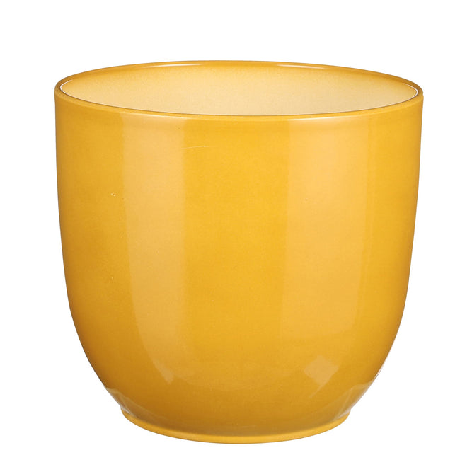 28cm gloss yellow indoor ceramic plant po