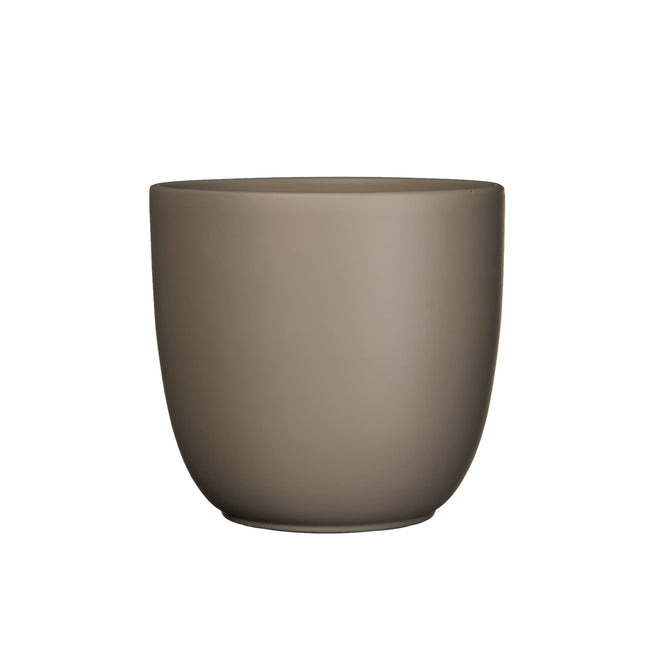 28cm taupe indoor ceramic plant pot