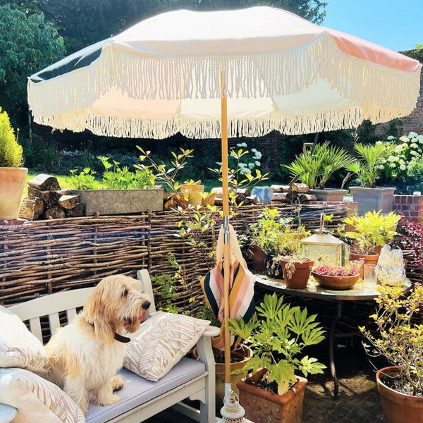Colourful Fringe | Parasol with Base