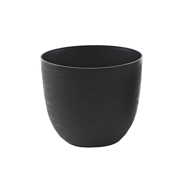 38cm black plastic self-watering plant pot