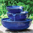 Premium Ceramic 3 Tier Water Feature with LED Light - Gardenesque