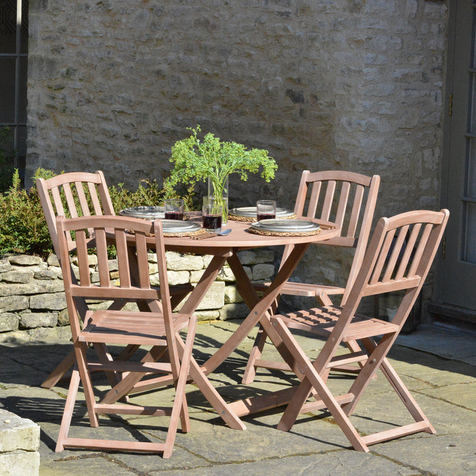 Repton Teak Family Bistro Garden Furniture Set