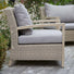 8 Seater Wood Effect Aluminium Garden Sofa Set with Coffee Table & Chairs - Sherwood