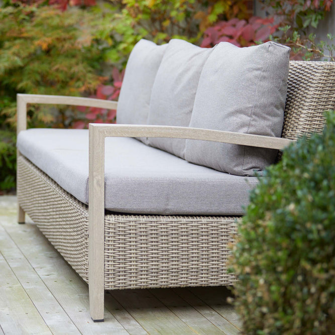 grey rattan garden furniture set at Gardenesque