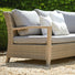 6 Seater Wood Effect Aluminium Garden Corner Sofa with Coffee Table - Sherwood at Gardenesque