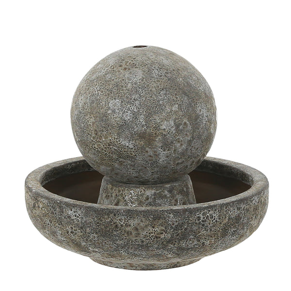 Salt Glaze Sphere Water Feature with Pump - Gardenesque
