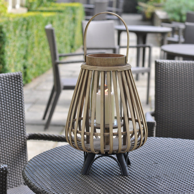 bamboo teardrop lantern available at Gardenesque