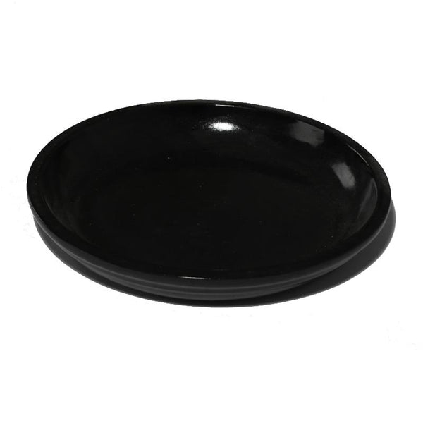 Glazed Black Ceramic Saucers - Packs of 3, 5 and 10 - Gardenesque