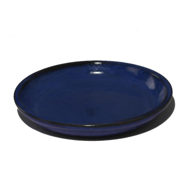 Glazed Blue Ceramic Pot Saucers - Packs of 3, 5 and 10 - Gardenesque