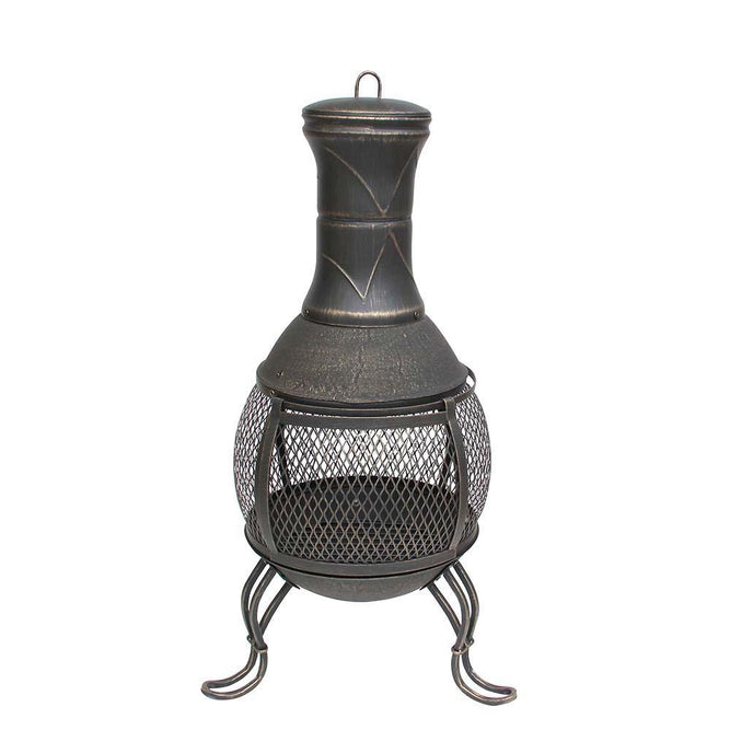 Hoole Steel Chiminea Log Burner - Gardenesque