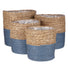 Blue Indoor Woven Basket Plant Pot - 4 Sizes available at Gardenesque