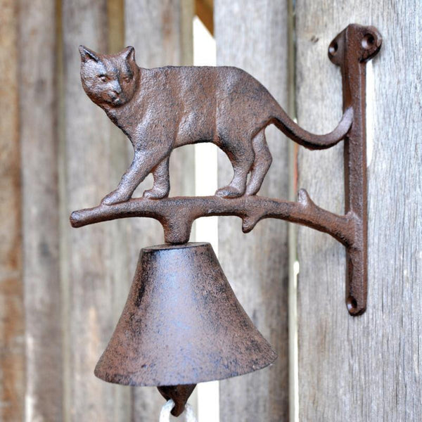 Cast Iron Ornamental Cat Door Bell 