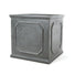 Charcoal Grey Plant Pots Outdoor – Lightweight Faux-Lead Square - 45cm at Gardenesque