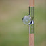 Cream Plain Fringed Garden Parasol with Metal Parasol Base