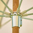 Cream Plain Fringed Garden Parasol with Metal Parasol Base
