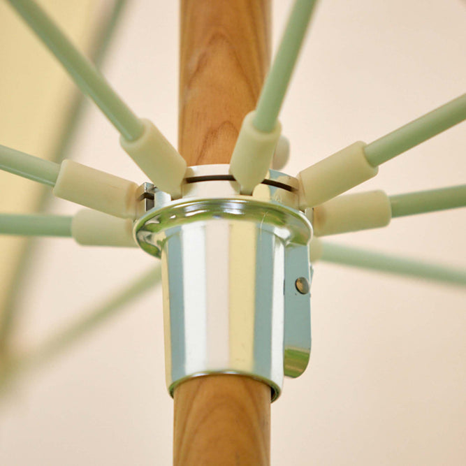 Colourful Fringed Garden Parasol with Metal Parasol Base
