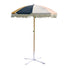 Colourful Fringed Garden Parasol with Metal Parasol Base