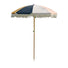 Colourful Fringed Garden Parasol with Metal Parasol Base