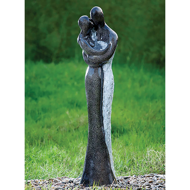 Couple Granite Water Feature with Pump & LED Lights available at Gardenesque