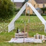 Cream Sun Shade Canopy with Fringing - Gardenesque