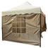 3m x 4.5m Heavy Duty Permanent Gazebo Tent with Sides and Retractable Roof in Taupe and Cream available at Garden Gifts