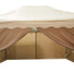 3m x 4.5m Heavy Duty Permanent Gazebo Tent with Sides and Retractable Roof in Taupe and Cream available at Gardenesque