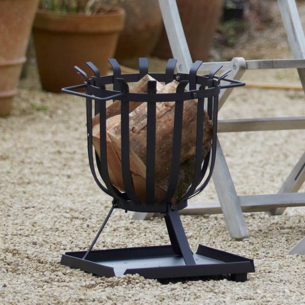 Hoole Cesta Steel Fire Basket | Gardenesque Fire Pit
