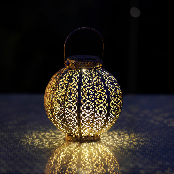 Moroccan Solar Lantern 4 Lumens available at gardenesque.com