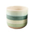 Green Stripe Glazed Indoor Plant Pot 14cm