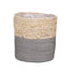 Grey Woven Basket Indoor Plant Pot 23cm available at Gardenesque