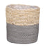 Grey Woven Basket Indoor Plant Pot 25cm available at Gardenesque