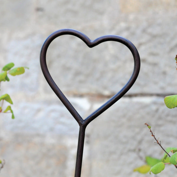 Heart Cast Iron Plant Support - 5ft (155cm) available at gardenesque