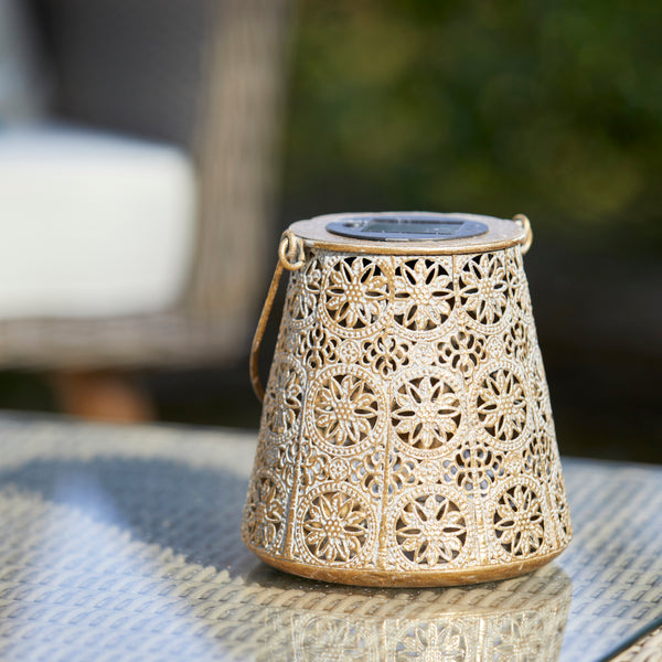 metal solar powered lantern