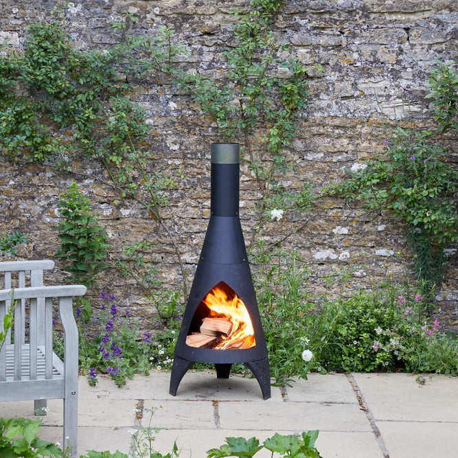 steel chiminea log burner - Gardenesque