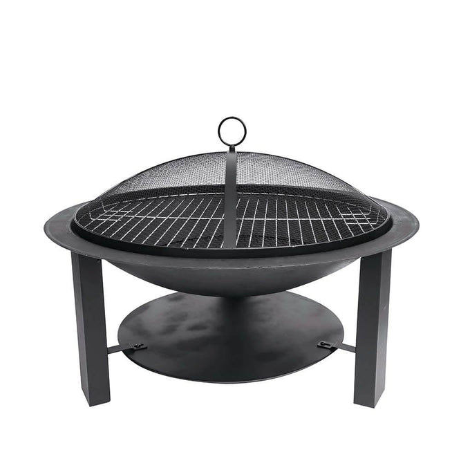 Hoole Leven Steel Fire Pit Bowl with Lid & Grill - Gardenesque