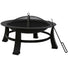 large steel fire pit bowl with lid