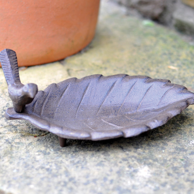 Leaf Shallow Birdbath Feeder