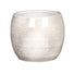 off-white Metallic Round Indoor Plant Pot - 20cm at Gardenesque