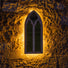 Metal Arch Backlit Mirror – Solar Powered Garden Wall Light