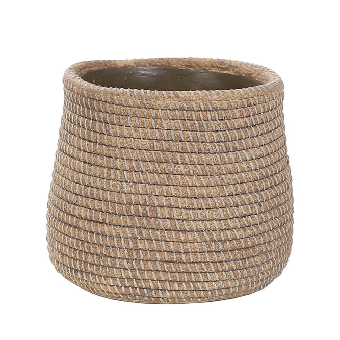 Natural Indoor Woven Effect Basket Plant Pot Cover large available at gardenesque