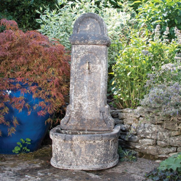 Outdoor Stone Water Feature with Pump - Ancient Collection - 106cm available at Gardenesque