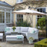 Garden furniture set with cushions