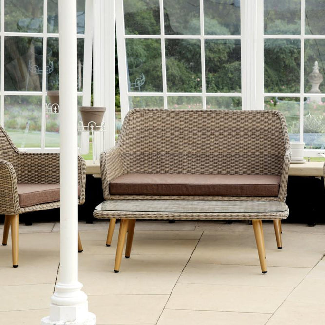 Paxton 4 Seater Rattan Garden Furniture Set with Cushions - Gardenesque