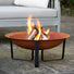 Wakehurst Helston Outdoor Fire Pit With Legs - Rust Finish available at gardenesque.com