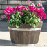 Wooden Whiskey Barrel Planter with Drainage - 2 Sizes - Gardenesque