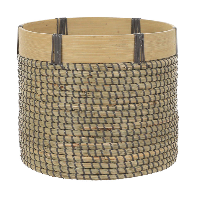 Wooden Woven Basket Indoor Plant Pot 26cm available at Gardenesque