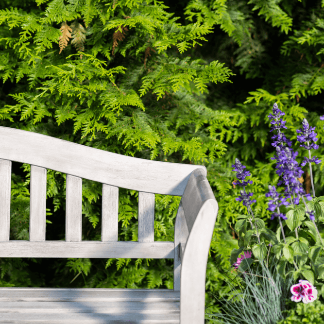 2 Seater Grey Wooden Garden Bench - Repton Queen