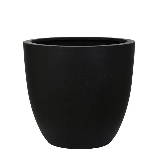 Ida Black Rounded Garden Pot - 5 Sizes - Gardenesque