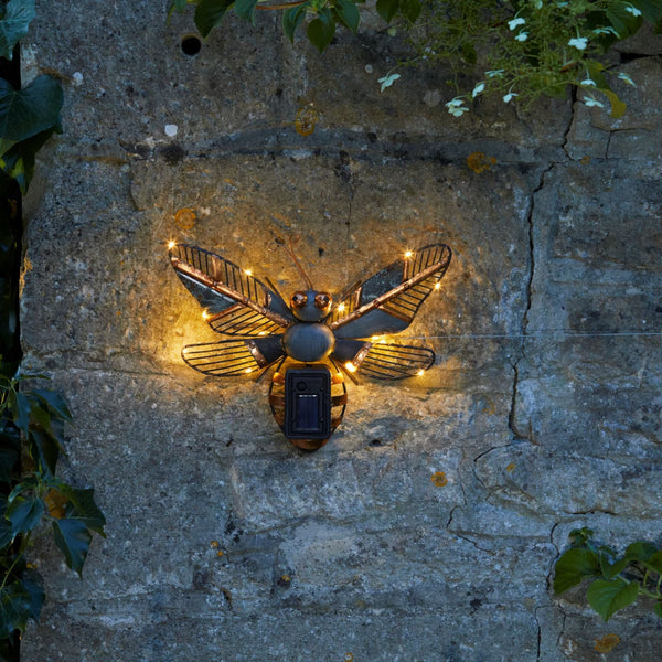 Bee Solar Wall Art Light Garden Decoration at Gardenesque
